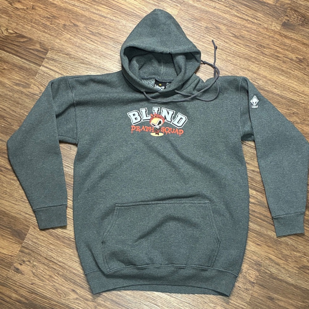 Vintage Blind Skateboards Death Squad Reaper Hoodie Mens M Made USA